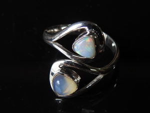 Australian Opal <b>Ring</b> Multi Fire Stone 925 Sterling Silver Jewelry <b>Adjustable</b> Size Gift For Her Handmade Jewelry One Of A Kind MS - Product Image 3