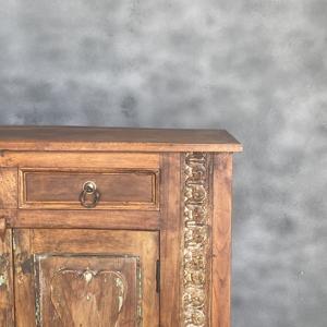 Meilleure collection de meubles en bois massif faits à la main, armoire à 2 portes avec tiroir, buffet vintage, art himalayen antique - Product Image 2