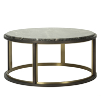 Table basse moderne en marbre et métal, fabriquée directement en usine au Vietnam, par un fabricant vietnamien.