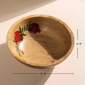 Juego de tazones redondos de madera personalizables, apilables, aptos para alimentos, para servir frutas, aperitivos y ensaladas, vajilla rústica sostenible a bajo precio. - Product Image 2
