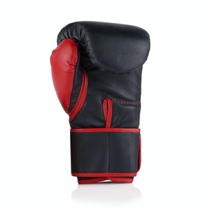 Gants de boxe MMA personnalisés rouge et noir, best-sellers, en cuir véritable de qualité supérieure, avec poignées respirantes et légères - Product Image 5