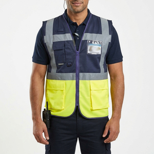 Gilet de travail réfléchissant haute visibilité, couleur unie, taille adulte, personnalisable, prix de gros, produit très vendu - Product Image 1