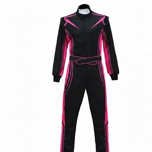 Traje de Carreras de Karting Transpirable, Cortavientos e Impermeable, 100% Poliéster, Talla Grande, Color Negro y Naranja, con Cierre, Ligero, Unisex - Product Image 4