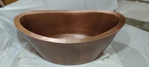 Stylish Modern Copper Bathtub Deep Soaking Design Thermostat Included Eco-Friendly for <b>Bathroom</b> Luxury-Buy Direct Supplier - Product Image 2