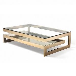 Mesa Auxiliar Moderna de Metal Plateado con Patas Metálicas Redondas para Sala de Estar, Estilo Moderno - Product Image 1