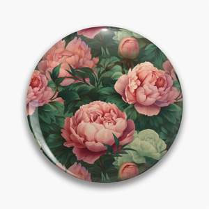 Plateau de service rond en métal émaillé floral de luxe, décoratif, motif floral rouge vintage, pour table basse et ottoman, en gros - Product Image 5