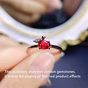 Handmade 925 Silver 18K Gold 4x6mm Oval Empty Bezel Semi Mount 4 Prong Bird <b>Ring</b> Zircon Setting Resin Filling Jewelry Findings - Product Image 5