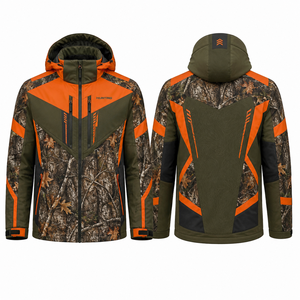 Veste softshell de chasse pour homme, manches longues, imprimé camouflage, imperméable, pour l'automne - Product Image 1