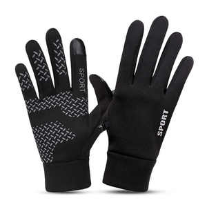 Gants de course d'hiver unisexes au design unique, respirants, en coton/polyester/spandex, protection UV, doigts entiers, pour activités de plein air et randonnée - Product Image 1
