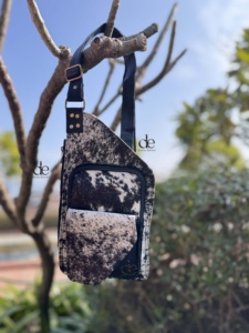 Bolso de Hombro de Cuero Vacuno con Pelo, Elegante y Moderno, Bolso de Viaje, Fácil de Llevar, Cinturón Portamonedas, Bolsos Multiusos - Product Image 1