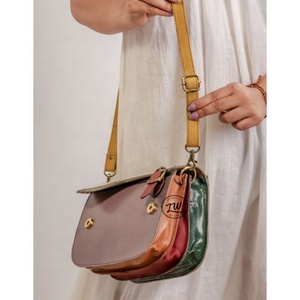 LW-Bolso cruzado de piel auténtica para el hombro, bolsa de cuero genuino personalizable, multicolor - Product Image 4