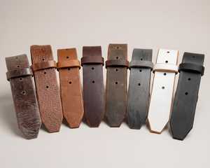 Ceinture en cuir faite à la main à boucle à pression, marron foncé, 1,5 pouce de large, durable, cadeau promotionnel - Product Image 2