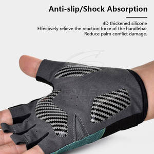 Guantes de Ciclismo de Medio Dedo Duraderos y Ligeros, Material Transpirable que Absorbe la Humedad para un Movimiento Flexible de las Manos - Product Image 3