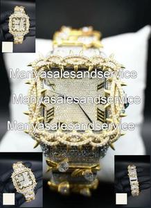 Nouvelle montre tendance de haute qualité avec cadran carré en verre, diamant moissanite, acier inoxydable, résistance à l'eau 10 bars, design glacé, idéale pour un cadeau - Product Image 4