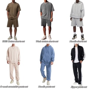 2025 High Quality Custom 2-Piece Breathable Windproof Dustproof Polyester/Cotton Fleece Thickness Men's Tracksuit Set <b>Zip</b>-<b>Up</b> - Product Image 6