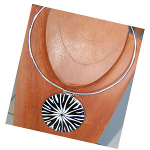 จี้เปลือกหอยสเตนเลสสตีล งานศิลปะจากธรรมชาติ ขนาด 60 มม. - Product Image 2