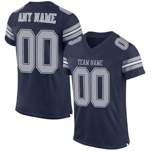 เสื้อฟุตบอลอเมริกันคุณภาพใหม่สำหรับผู้ชาย แขนสั้น สำหรับเล่นกีฬา พร้อมปักโลโก้และป้ายชื่อ - Product Image 6
