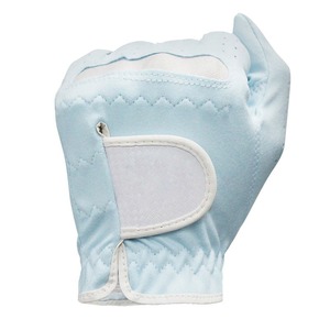 <b>Light</b> Blue Microfiber Golf Gloves Breathable Full Finger <b>Pull</b>-On Unisex Sports Glove - Product Image 4