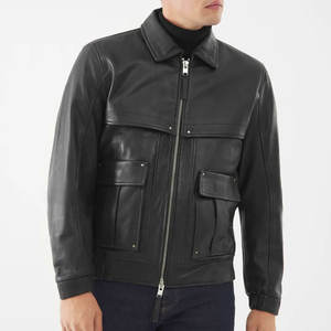 Veste en cuir pour homme à manches longues, imperméable, prix abordable, fabricant pour marque de vêtements, veste en cuir PU personnalisée pour motard. - Product Image 3
