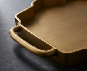 Bandeja de Servicio Geométrica de Metal Dorado al por Mayor con Borde de Cuatro Hojas, Vajilla de Lujo para el Hogar y Sala de Estar, Suministro a Granel - Product Image 2