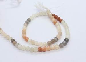 Perles rondes en pierre de lune naturelle multicolores 5,5-6 mm, perles rondes en pierre de lune multicolores 13 pouces pour bijoux - Product Image 4