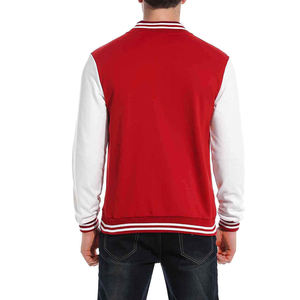 Veste de baseball varsity pour homme, manches longues, style vintage, décontractée, coupe ajustée, avec lettrage - Product Image 3