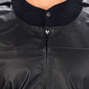 Chaleco de Cuero para Motocicleta con Botones y Logotipo Personalizado, para Hombre, Otoño, Cálido, 100% Cuero Genuino, Ligero, Impermeable, Cortavientos, Transpirable, Casual - Product Image 5