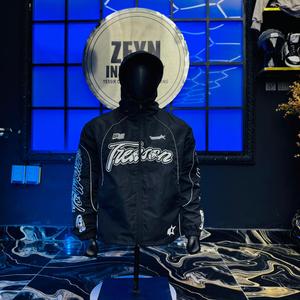 Chaqueta Cortavientos con Capucha y Forro de Malla, Impermeable, con Cierre de Cremallera, Personalizable con Impresión OEM, para Hombre - Product Image 1