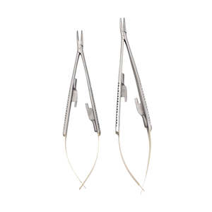 กรรไกรตัดหนังกำพร้าแบบแมนนวล ราคาดีที่สุด แบบตรงและโค้ง 12 ซม. สแตนเลสสตีล ด้ามจับแบบสปริง คุณภาพระดับโรงพยาบาล สำหรับตัดแต่งขนคิ้วและขนไมโคร - Product Image 3