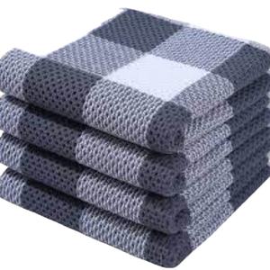 Linge à vaisselle en charbon de bambou Chiffon de nettoyage de cuisine en coton doux Produits ménagers écologiques Serviette de lavage personnalisée - Product Image 2