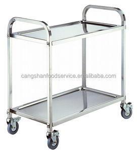 Chariots de nettoyage et d'entretien en acier inoxydable Henry Foodservice S/S 201 à tubes carrés/ronds, 2/3 étagères - Product Image 4