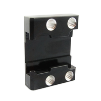 Support de montage en aluminium 6061 T6 anodisé noir, usiné CNC, imprégné de PTFE, avec verrou coulissant en acier inoxydable