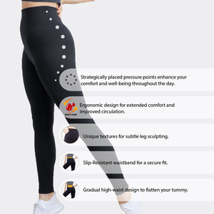 Pantalon de yoga respirant, désodorisant, taille haute, couleur unie, avec thermostat intelligent, en graphène, taille élastique, noir, antibactérien - Product Image 3