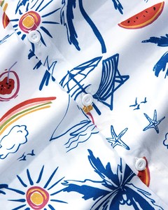 Camisa Casual de Manga Corta para Hombre, Estampado Tropical, Cintura Media, Estilo Hawaiano para Vacaciones de Verano - Product Image 4