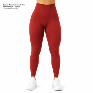 Custom Women's Scrunch Bum Seamless Gym Leggings High Waist Nylon Spandex <b>Butt</b> <b>Lifting</b> Workout Yoga <b>Pants</b> - Product Image 1