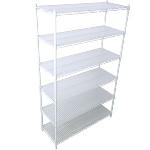 6000lbs Capacity 6-Tier NSF Metal <b>Wire</b> Shelving Unit Heavy Duty Storage <b>Rack</b> Adjustable <b>Rack</b> Wheels <b>Shelf</b> Liners 6000lbs - Product Image 3