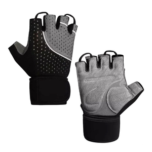 Gants de musculation en cuir et polyester respirants, coupe-vent, demi-doigts, pour l'été - Product Image 4