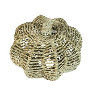 ฟักทองทอมือสัมผัสที่อบอุ่นทำจากหญ้าทะเลสำหรับตกแต่งฮาโลวีนและจัดเก็บงานฝีมือขายส่ง - Product Image 5