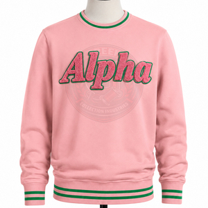 Sudadera con capucha de invierno para mujer Sorority Alpha AKA, de algodón y forro polar, con bordado personalizado y chenilla griega - Product Image 3