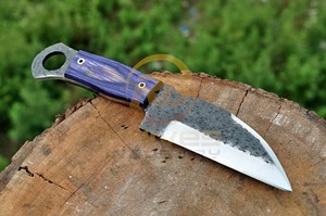 Couteau de chasse et de camping à lame fixe en acier au carbone, avec manche en bois, étui en cuir pour survie en extérieur, personnalisable OEM - Vente chaude - Product Image 2