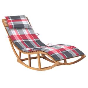 Chaise longue de patio en teck naturel, taille standard, produit en teck - Product Image 1