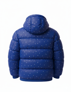 Chaqueta Acolchada Azul con Capucha para Hombre de Alta Calidad, Abrigo de Invierno Ligero, Ropa Casual de Calle, Prenda Exterior Cálida, Venta al Por Mayor - Product Image 4