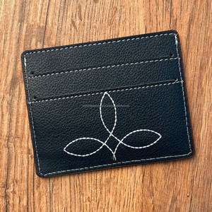 Bota de cuero genuino para mujer, tarjetero Stich, monedero elegante, cuero pequeño, gran oferta, billetera Unisex, tarjetero - Product Image 2