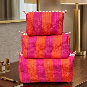 Cotton Cosmetic Bag Bohemian Style Foldable String Closure Toiletry Bag Large Capacity Toiletry Bag Makeup Organizer - Product Image 1