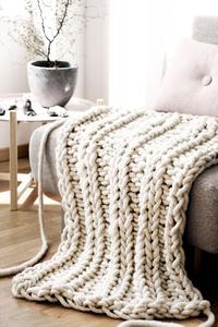 Designer Super Soft Warm Rust Color 100% Acrylic Eco-Friendly All-Season <b>Cable</b> <b>Knit</b> Throw <b>Blanket</b> Indian Supplier INDIAN - Product Image 5