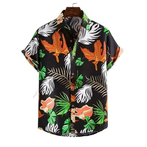 Chemises Hawaïennes Respirantes Anti-Plis Écologiques pour Hommes – Vente en Gros, Imprimées Tropicales, Manches Courtes, Boutonnées, Décontractées, Tenue de Plage - Product Image 1