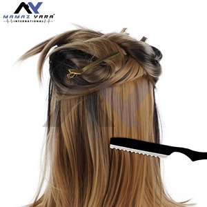 Ciseaux de coiffure professionnels en acier inoxydable noir de qualité salon pour la dégradure et la texturisation des cheveux, pour coiffeurs et barbiers, OEM ODM - Product Image 5