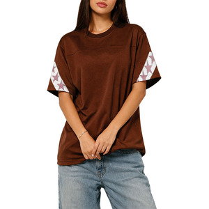 Maillot de football américain rétro en maille OEM, surdimensionné, marron, respirant, en polyester, uniforme d'entraînement d'équipe, fournisseur personnalisé - Product Image 5
