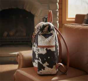 Mochila de cuero genuino para hombre y mujer, bolso escolar de piel de vaca para ordenador portátil, con cremallera, multifunción, capacidad de 20-35L - Product Image 4