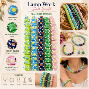 Perles carrées en verre cristal multicolores faites à la main de luxe 12 mm |   Projets de fabrication de bijoux artisanaux DIY EXCEL EXPORTS - Product Image 4